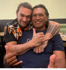 Joseph Momoa With His Son Jason Momoa